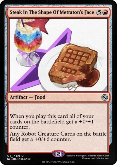 Steak In The Shape Of Mettaton's Face MTGNexus - Steak In The Shape Of Mettaton's Face