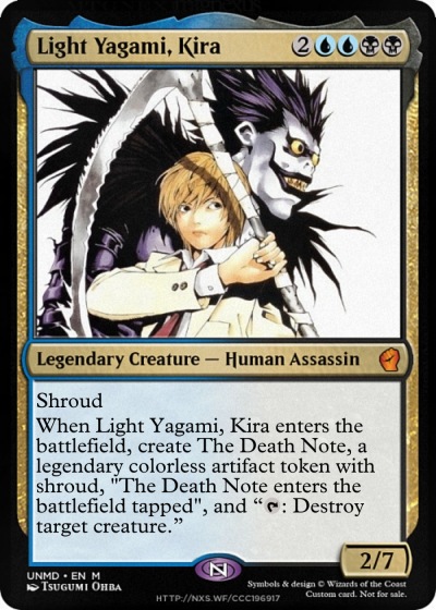 DEATH NOTE トレーディングカード Light Yagami No.39 Light Yagami DEATH NOTE Trading Card Special Edition