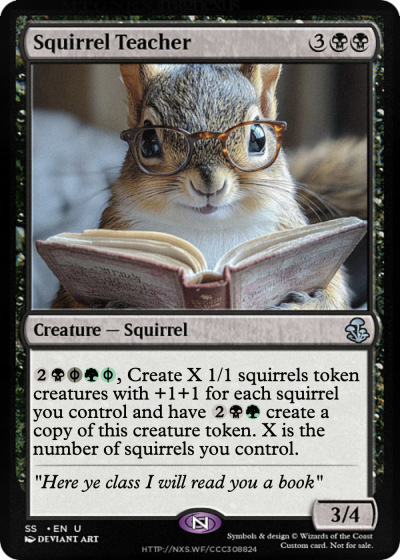 マジックザギャザリング　リスデッキ　squirrel Form of the Squirrel Unhinged NM Green Rare MAGIC THE