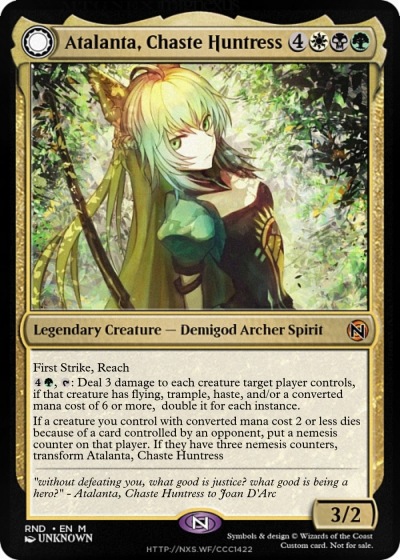 Atalanta, Chaste Huntress