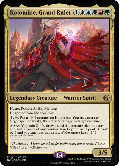 Kotomine, Grand Ruler