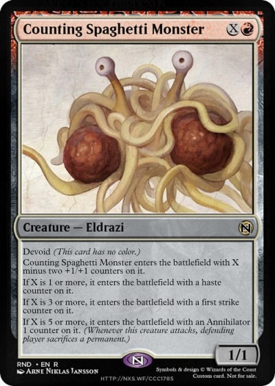Counting Spaghetti Monster