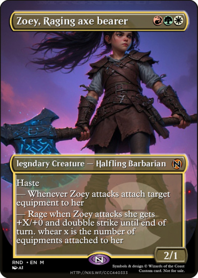 Zoey, Raging axe bearer