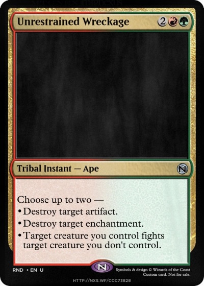 Unrestrained Wreckage