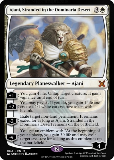 Ajani, Stranded in the Dominaria Desert