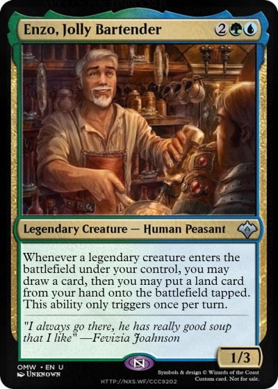 Enzo, Jolly Bartender
