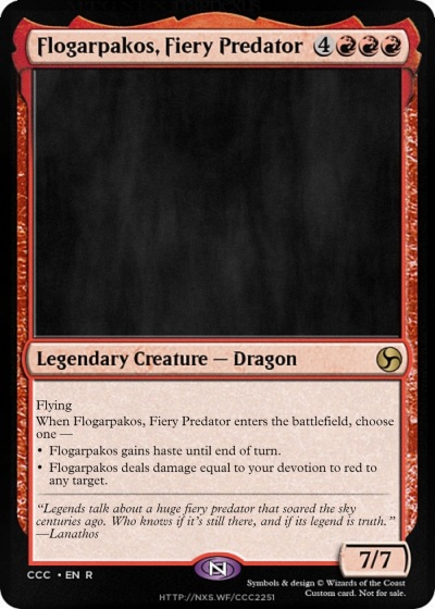 Flogarpakos, Fiery Predator