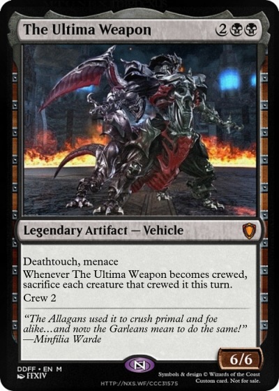 【MTG】アルテマウェポン Ultima Weapon MTG Custom Proxy - Ultima Weapon – Final Fantasy – Battle Proxy