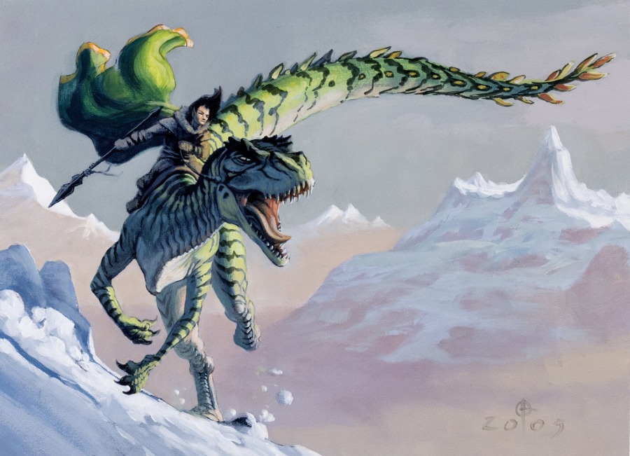 Allosaurus Rider by Daren Bader