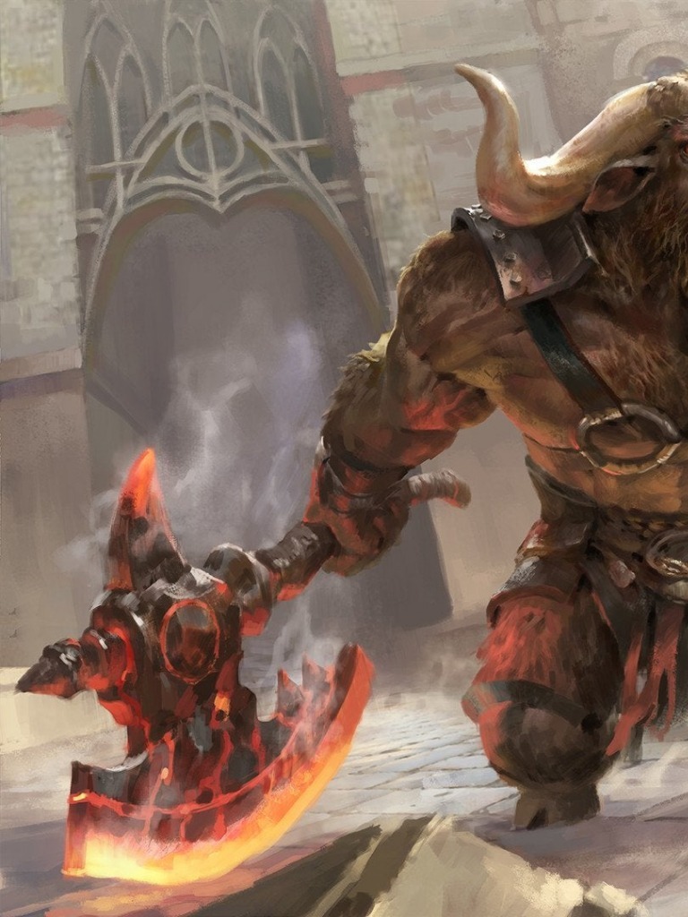 MTGNexus - Smelt-Ward Minotaur Art by Wisnu Tan