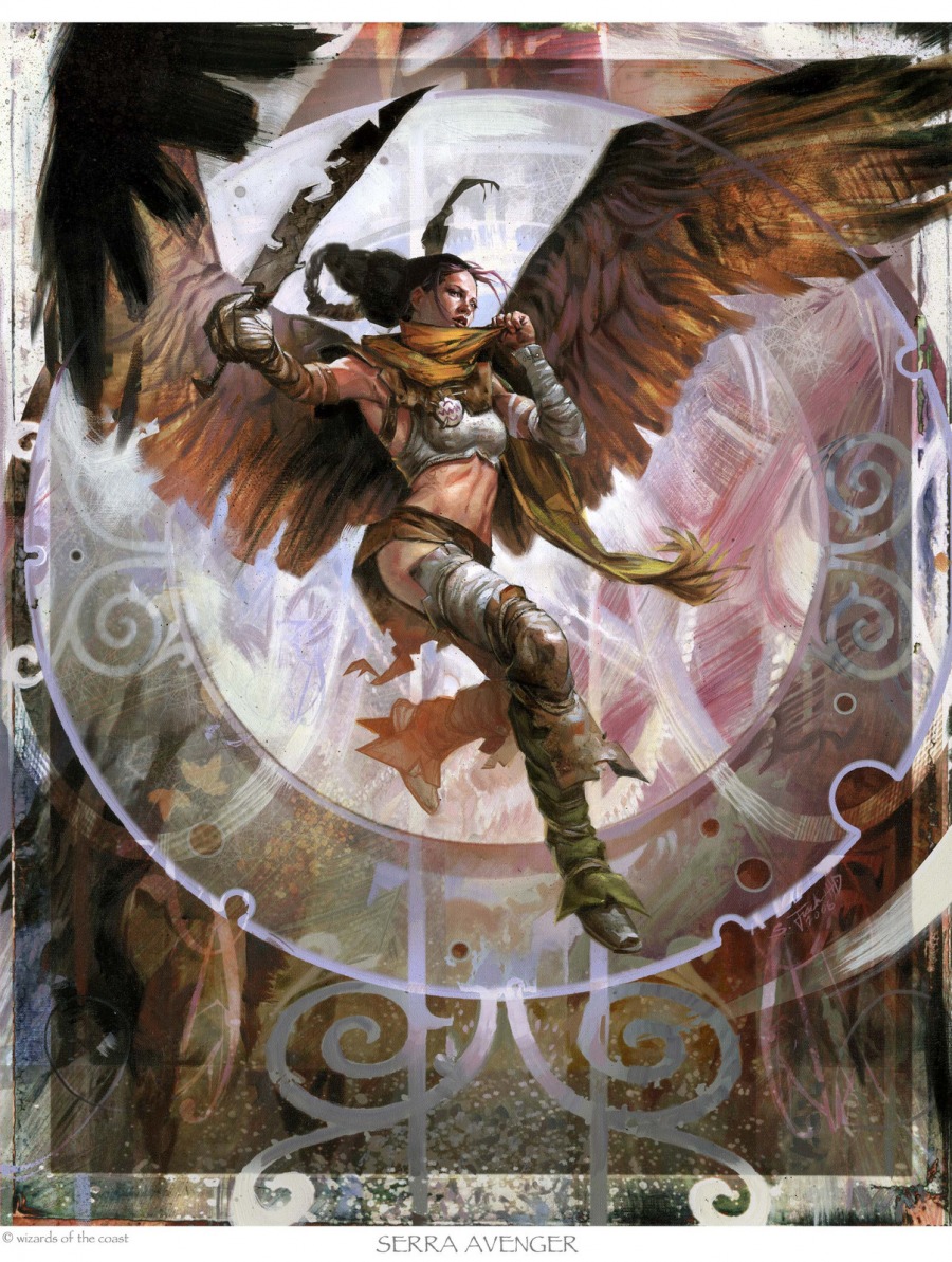 MTGプレイマット Scott M. Fischerセラの天使｜マジック：ザ